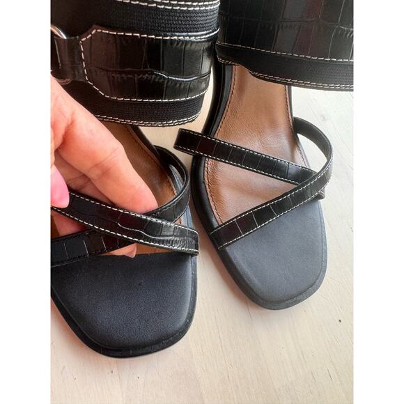 Donald Pliner black buckled retro ERICA slide sandal  size 10 - Picture 14 of 15